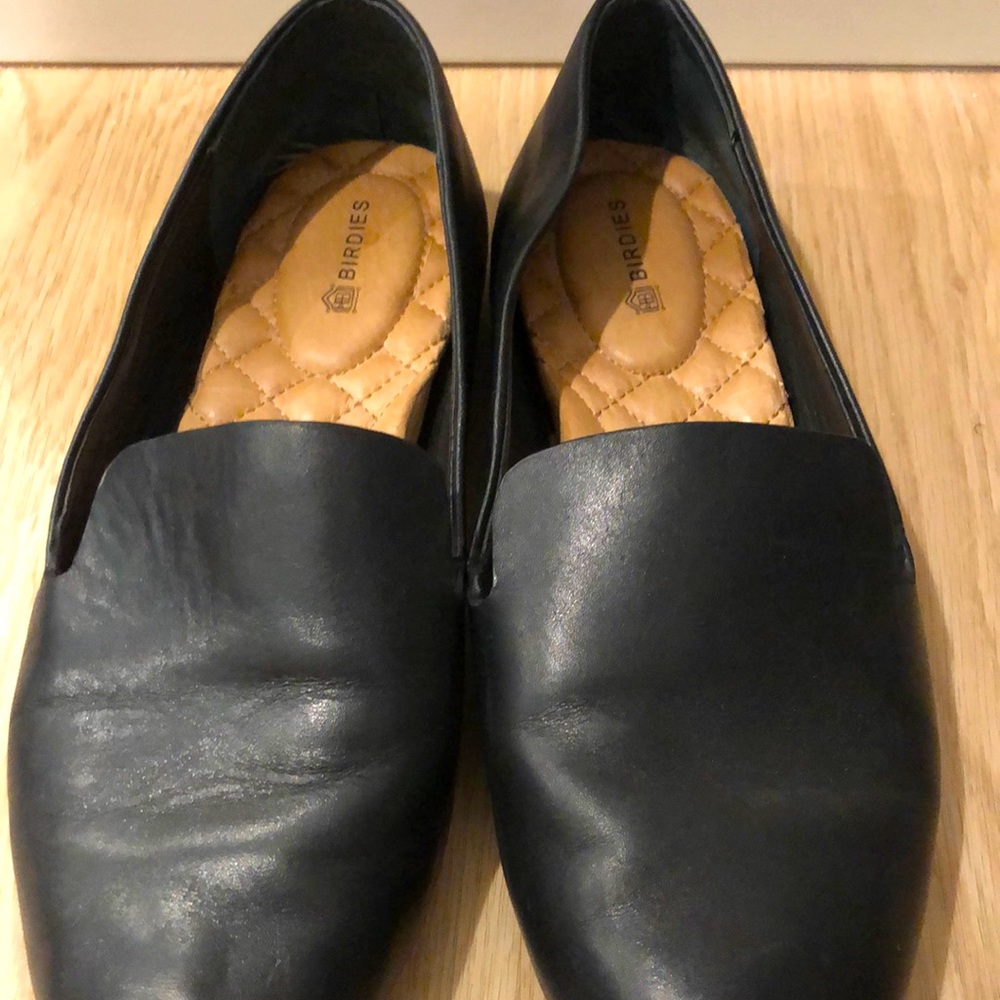 Birdies Starling Loafer Black Leather Size 6